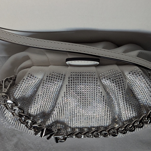 New with Tags Michael Kors Nola Denim Crossbody Handbag - Picture 8 of 13